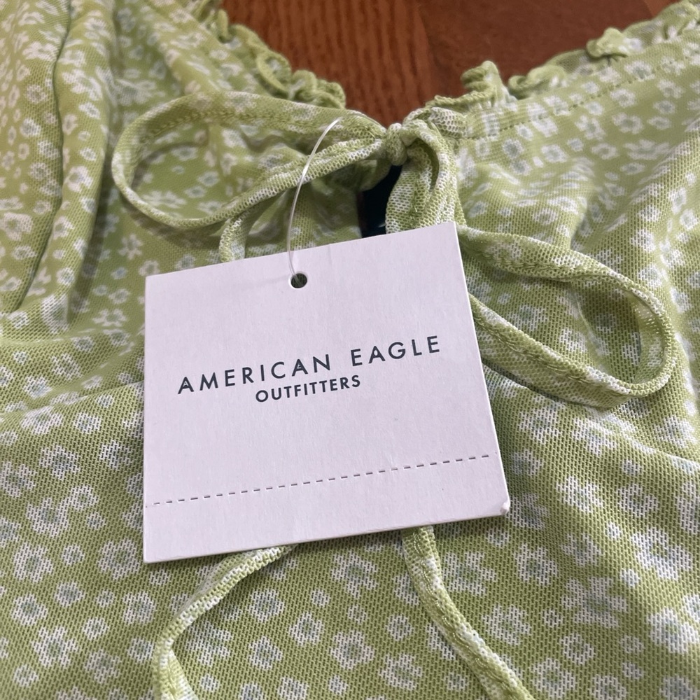 American Eagle Outfitters Green Floral Dress